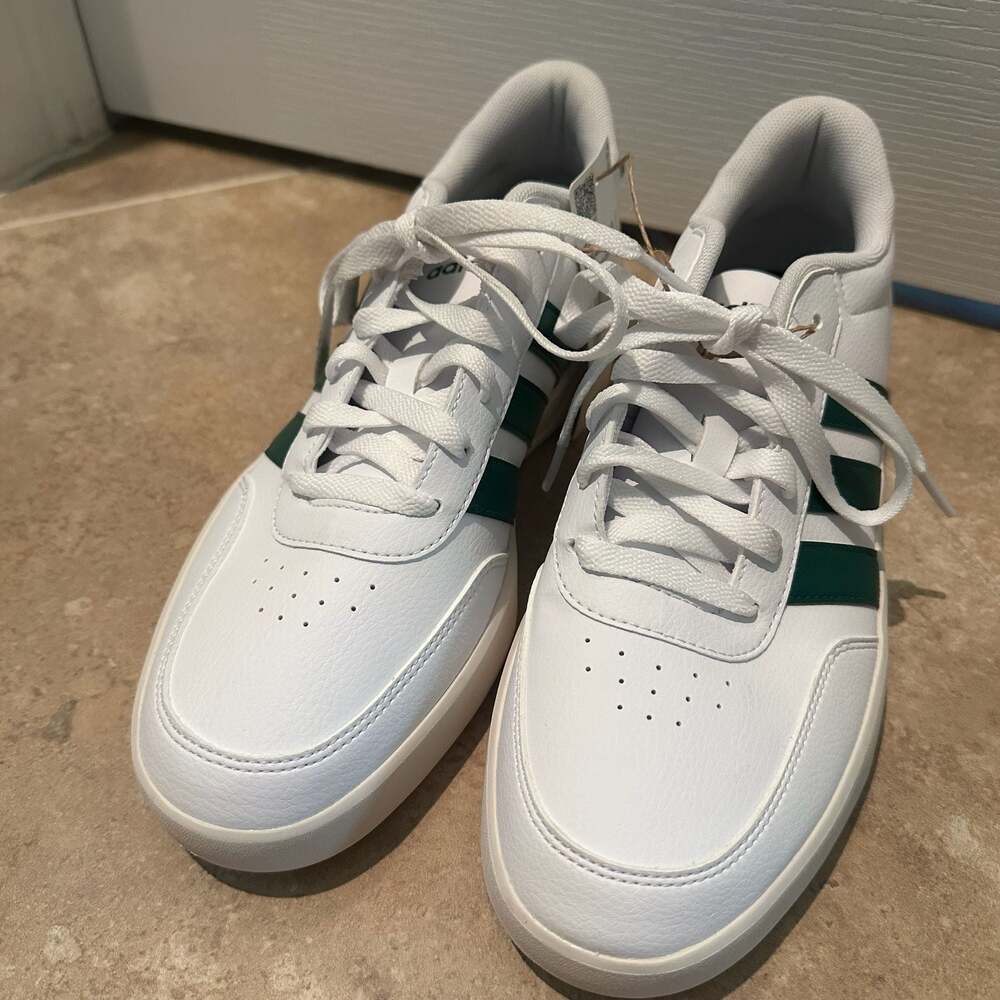 Adidas Breaknet 3.0 White Green Sneakers Size 9